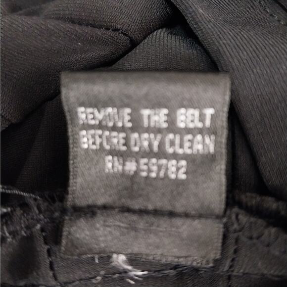 ADRIANNA PAPELL! BLACK STRETCH PETIT-PLEAT/MINI TIERED CRISS-CROSS DRESS! SZ 14 - Picture 10 of 11